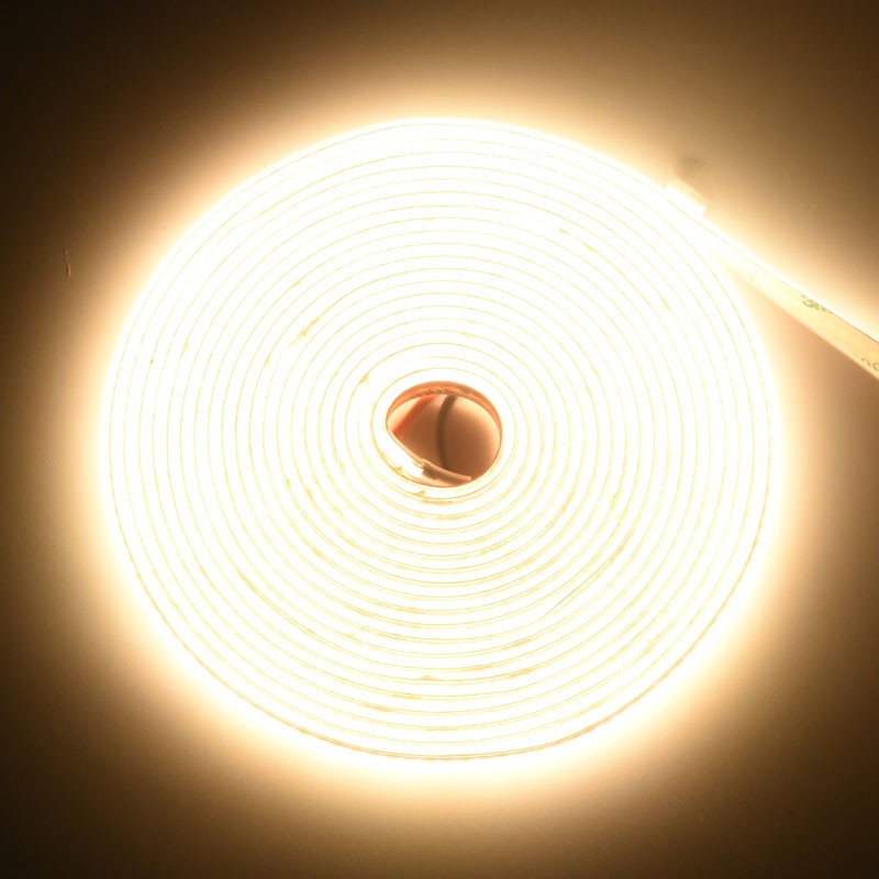 Banda Led Cob 560D/m - Lumina 2 in 1 Alb 2700K-6500K - 24V/2 Fire - 8mm - 10W/m -  RA 90, Protectie IP20 - Rola/5m