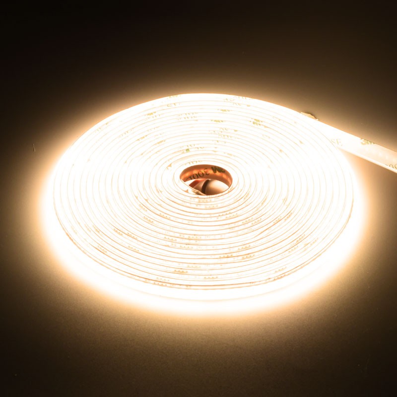 Banda Led Cob 560D/m - Lumina 2 in 1 Alb 2700K-6500K - 24V/2 Fire - 8mm - 10W/m -  RA 90, Protectie IP20 - Rola/5m