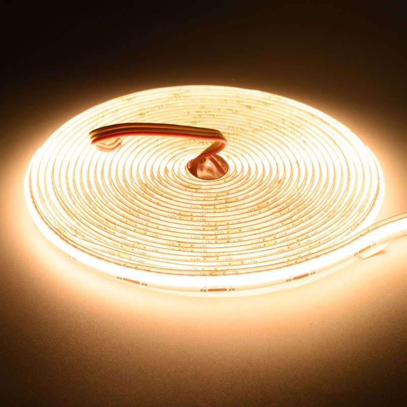 Banda Led Digital Cob 576D/m - Lumina 3 in 1 Alb 2700K-4500K-6500K - 24V/3 Fire - 8mm - 10W/m -  RA 90, Protectie IP20 - Rola/5m