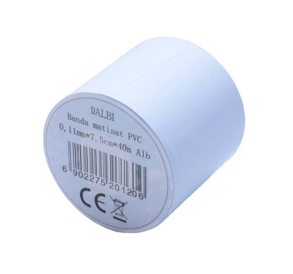 Banda Matisat din PVC,  Aer Conditionat/7,5cm x 40m ALB