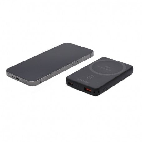 Baterie Externa 5000mAh, Power Bank Slim - Magnetic Wireless 15W, Usb /  TR-966 / Negru