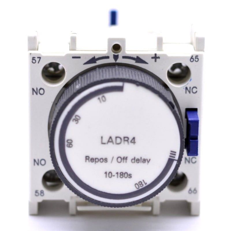 Bloc de Contact Auxiliar de Timp LADR4 10-180S 1 NO + 1 NC