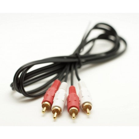 Cablu audio , RCA stereo, 2x RCA tata - 2x RCA tata, 10 m, negru