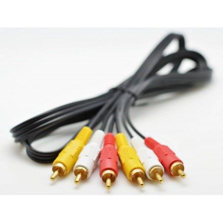 Cablu 3RCA Tata cu 3RCA Tata, Conectori Auriti, 3m