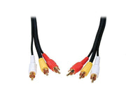 Cablu 3RCA Tata cu 3RCA Tata, Conectori Auriti, 3m