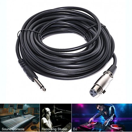 Cablu Audio Jack 6,3MM Tata - XLR Mama, 10M