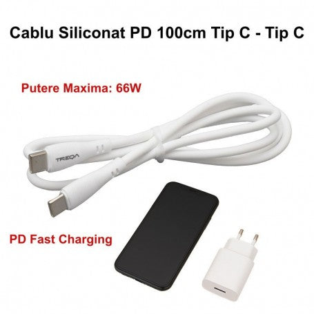 Cablu de Date Siliconat Tip C / PD-PD 100cm CA-8985