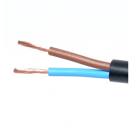Cablu Electric 2x1,5mm, MYYM, Litat (Negru), Rola 100m