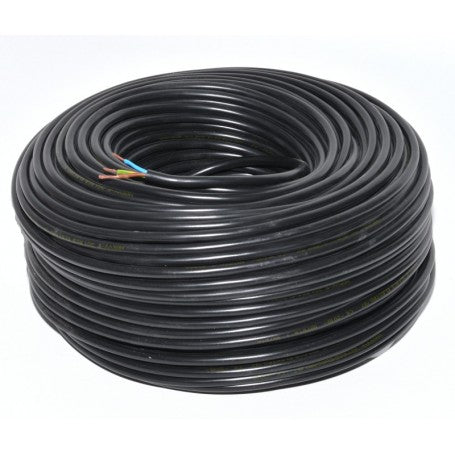 Cablu Electric 3x2,5mm, MYYM, Litat (Negru), Rola 100m