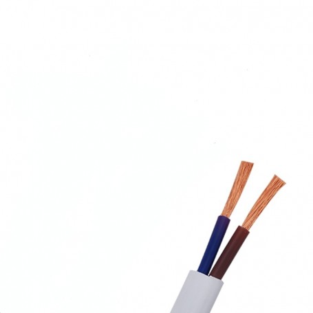 Cablu Electric Litat, MYYM, Alb, 2x1mm, Rola 100m