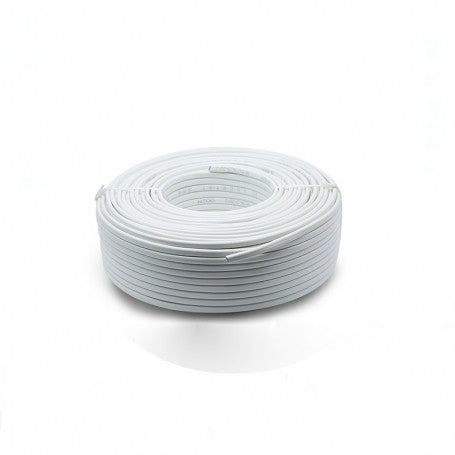 Cablu Electric Plat, Alb, 2x0,5mm, MYYUP, Rola 100m