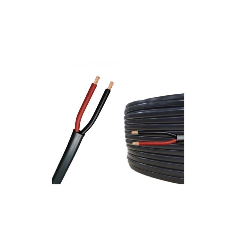 Cablu Electric Plat, Negru, 2X1mm, MYYUP, Rola 100m