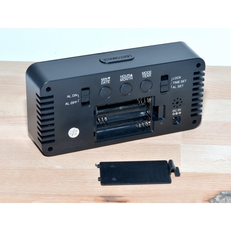 Ceas Digital Oglinda, LED Verde, Alarma