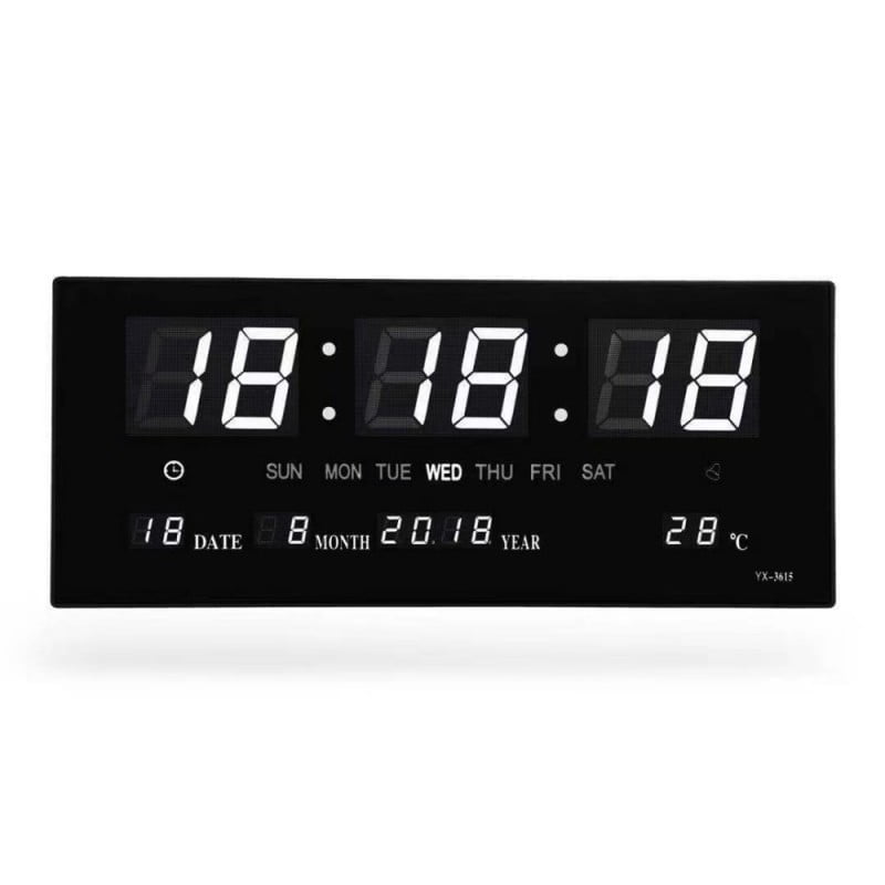 Ceas Electronic LED Alb 3615D, Alarma