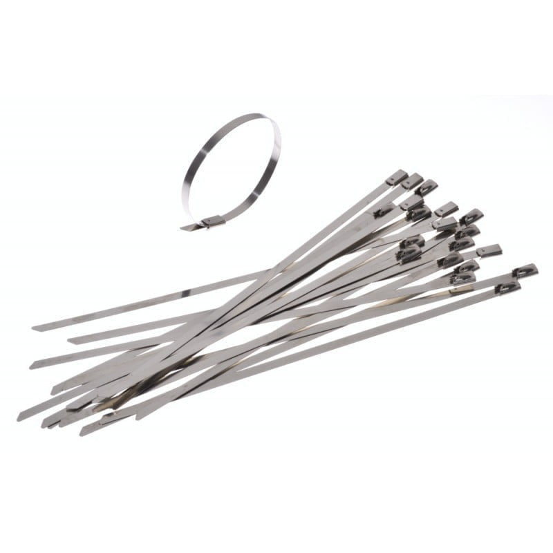 Set 20 x Colier de Inox, 4.6mm x 150mm, Gri