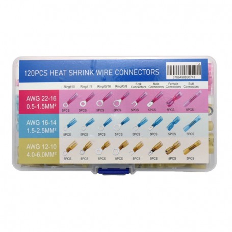 Conectori Waterproof Termocontractabili pentru Fire AWG / 120buc/Set