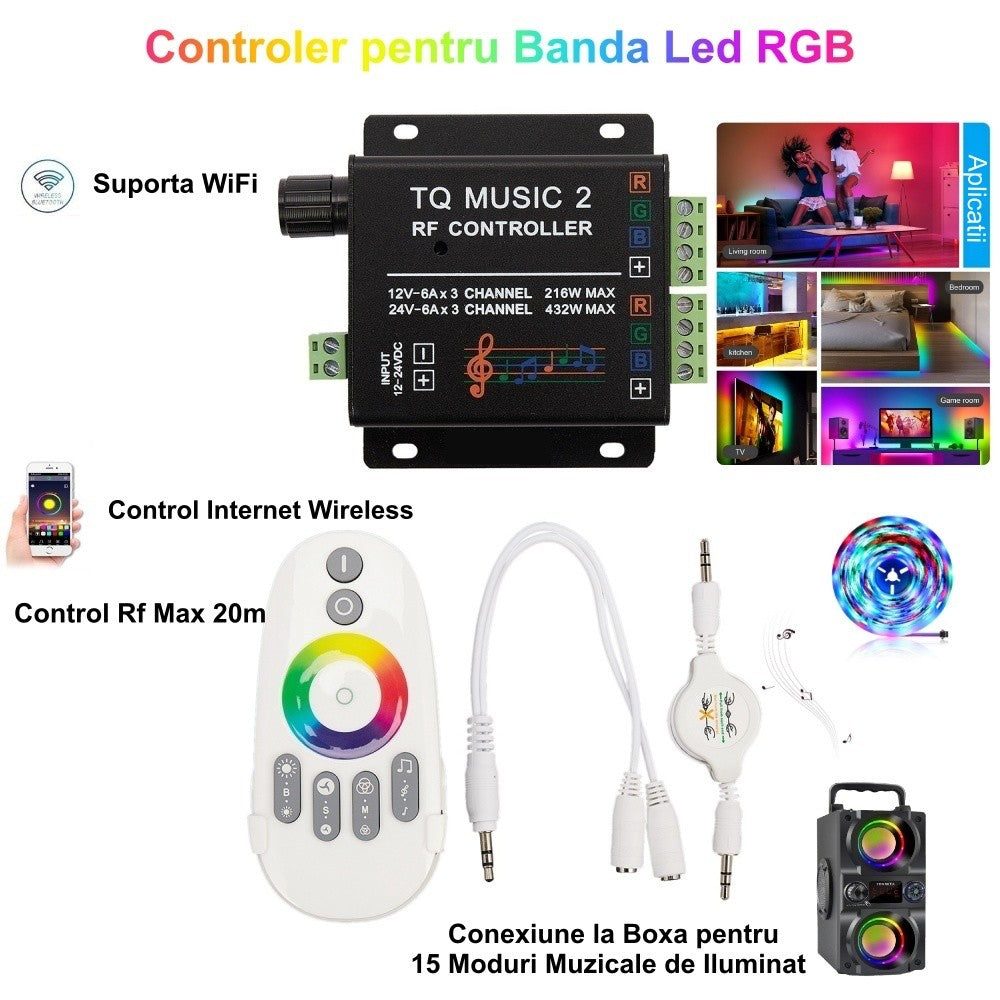 Controller Led RGB - TQ Music 2 RF + Wifi