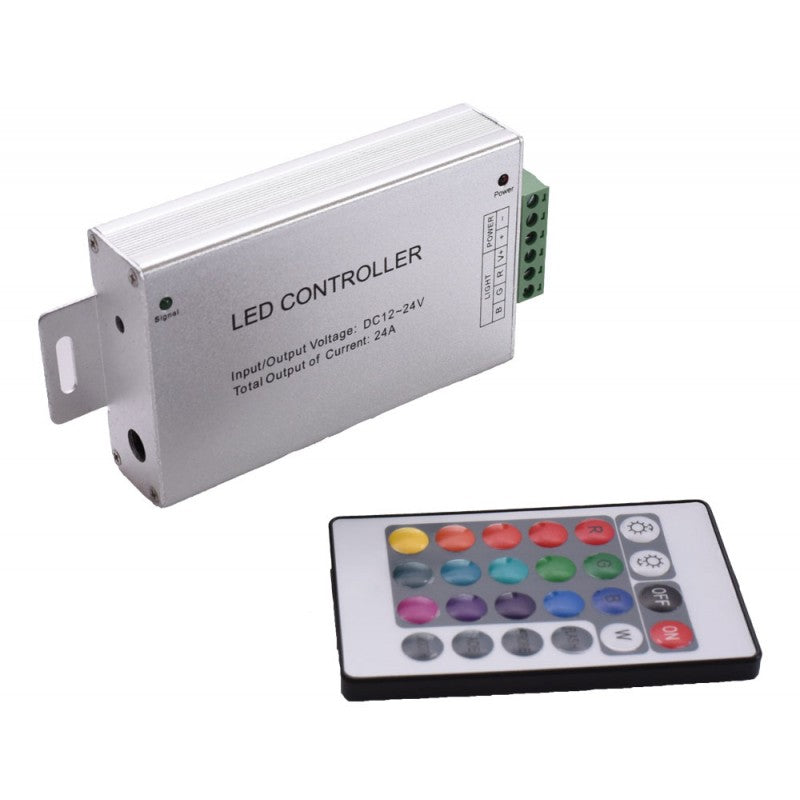 Controller Led RGB 12-24V Metal 24 Taste