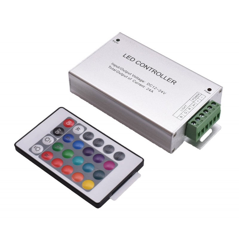 Controller Led RGB 12-24V Metal 24 Taste