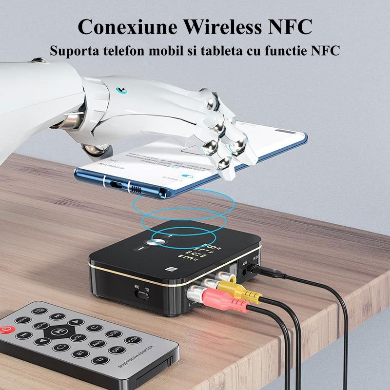 Convertor Digital Audio Smart, NFC M8, Wireless, Bluetooth 5.0, RX / TX