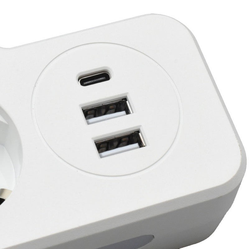 Dublu Stecher Multifunctional cu 2 x Usb QC3.0 - 1PD 20W si Lumina de Veghe