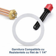 Garnitură siliconică pentru rezistență boiler electric 1¼” (Ø40 mm), etanșare flanșă