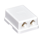 Priza Dubla de Telefon 2 x 6P4C