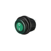 Buton ON-OFF Verde cu Protectie Cauciuc