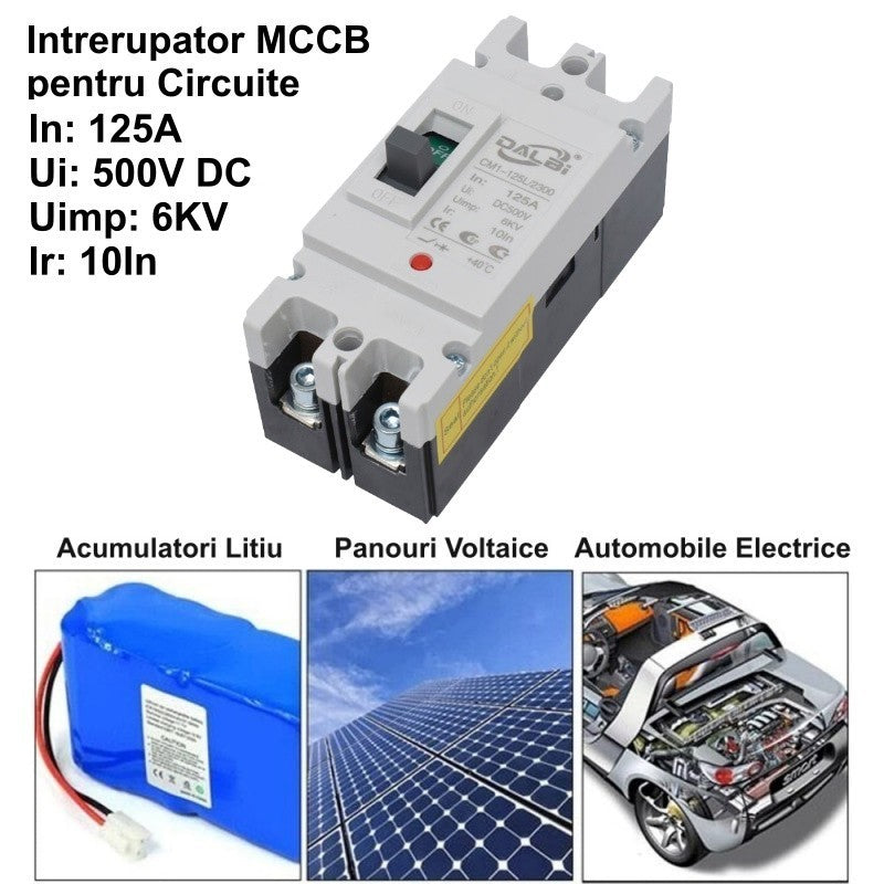 Intrerupator de Circuit Solar MCCB 2P-160A / 500V DC