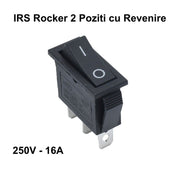 Intrerupator IRS Rocker, 2 pozitii cu Revenire, 3 Contacte - 16A / 250V - KCD3
