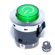 Intrerupator Buton Push Verde 12V - 20A cu Led