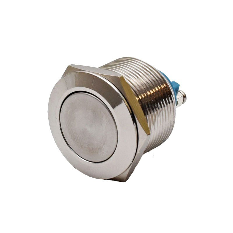 Intrerupator Push Metalic 22mm cu Retinere