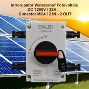 Intrerupator Sistem Solar Fotovoltaic DC 1200V / 32A - Conectori MC4 / 1 IN - 1 OUT