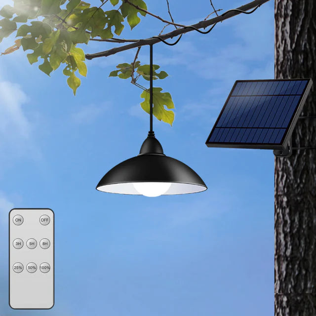 Lampa Solara Dubla Suspendata, 2 Candelabre cu Panou Fotovoltaic Separat, IP65