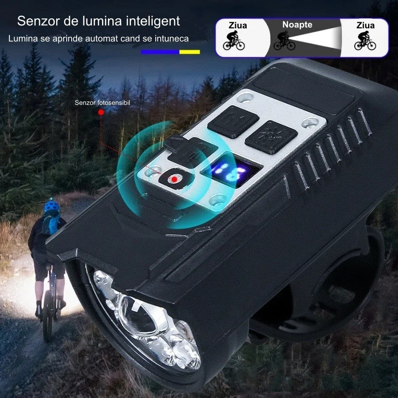 Lanterna de Bicicleta cu 9 Leduri si Senzor de Lumina L-S75