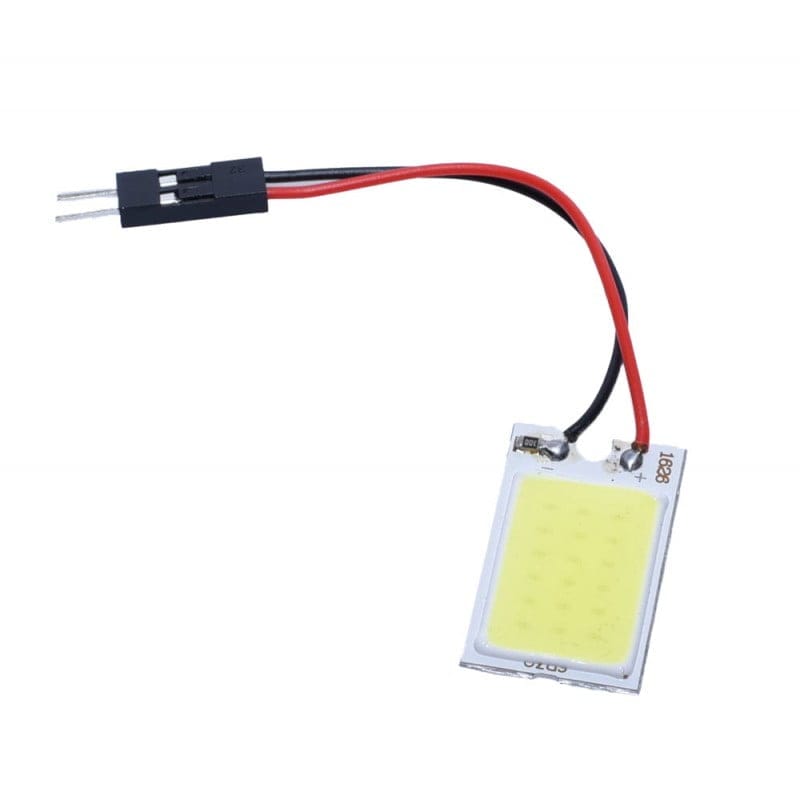 LED Auto COB Plafoniera, 36 Led, Lumina Alb-Rece, Adaptor Feston/T10, 6W