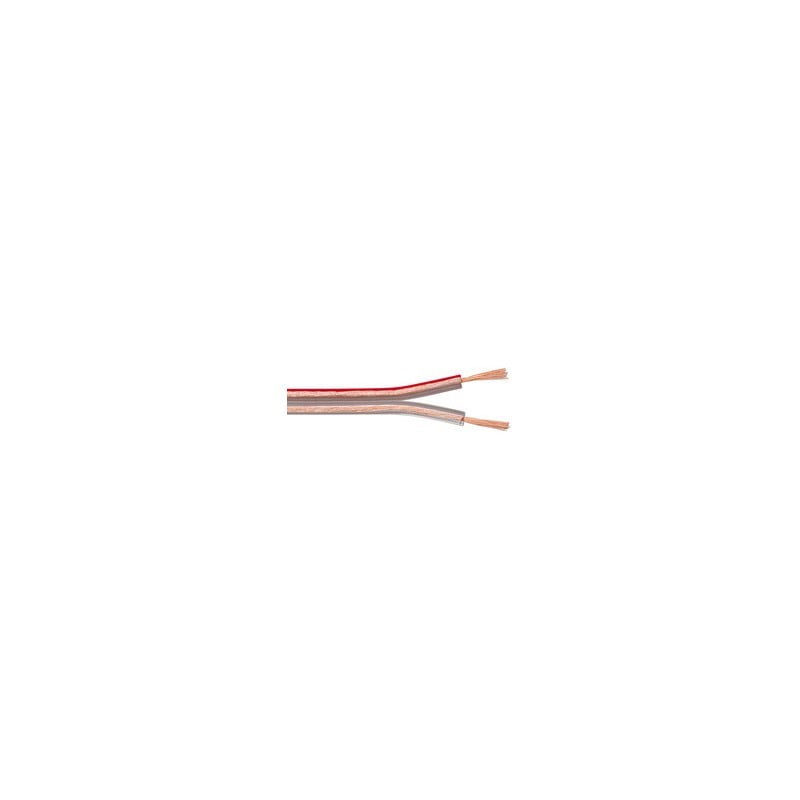 Cablu pentru Difuzoare Audio, Profesional, Bifilar 2x0.35, Rola 100m, Transparent