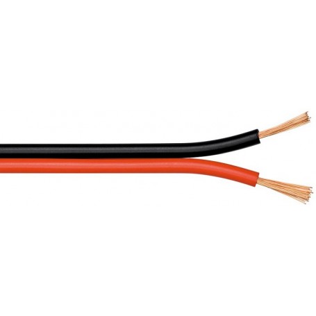 Cablu pentru Difuzoare Audio, Profesional, 2x1.5, Rola 100m, Rosu-Negru