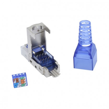 Mufa RJ45 CAT 7 - S/FTP Metalica Albastru / Fara Sertizare