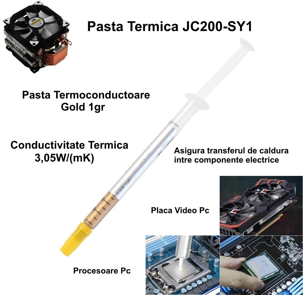 Pasta Termoconductoare JC200-SY1 / Gold 1gr