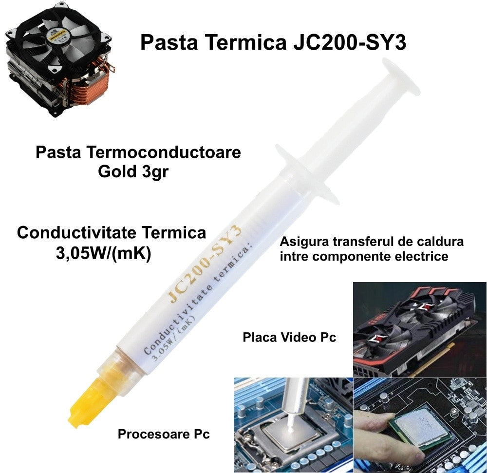 Pasta Termoconductoare JC200-SY3 / Gold 3gr