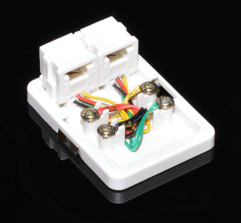 Priza Dubla de Telefon 2 x 6P4C