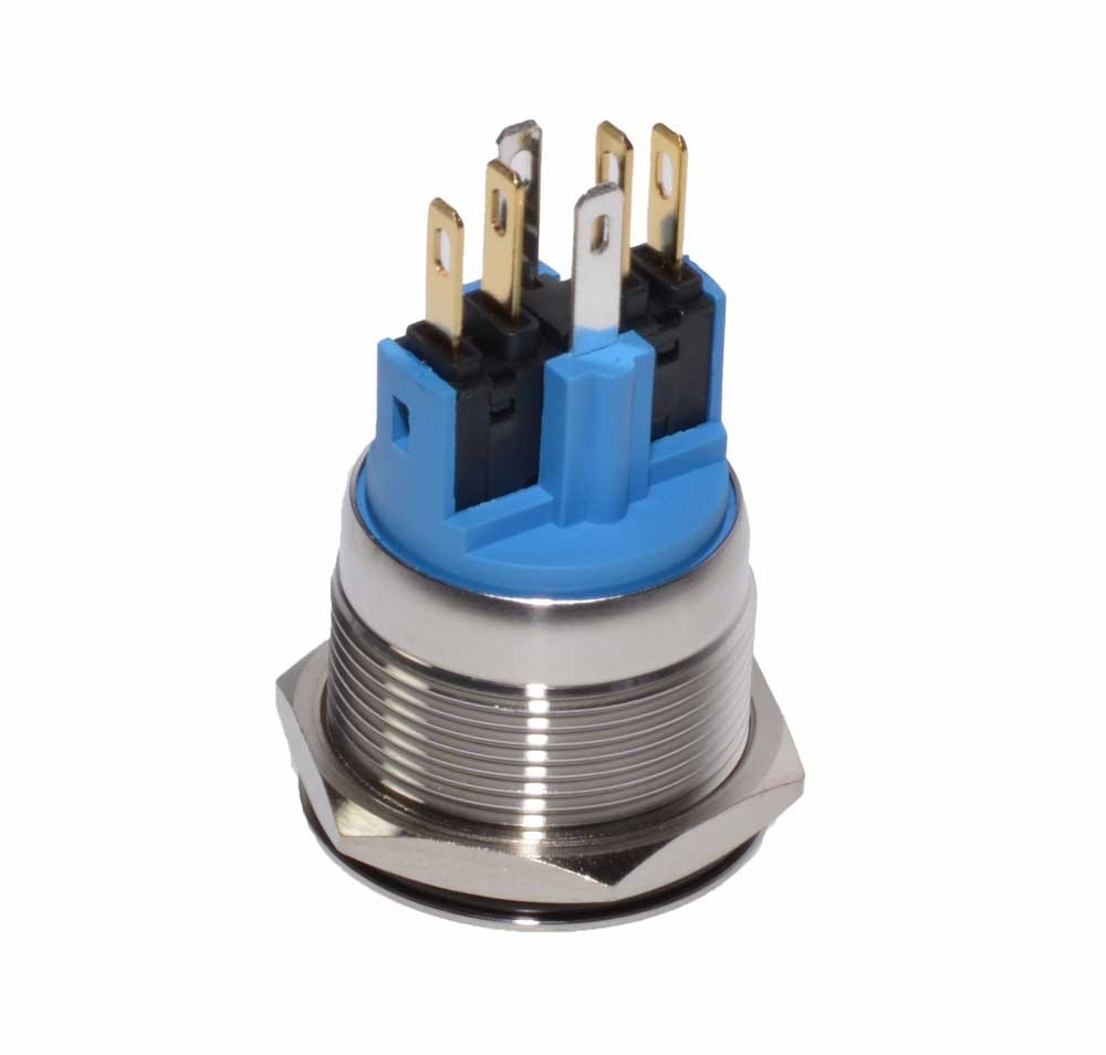 Push Buton 25mm/24V Led Alb