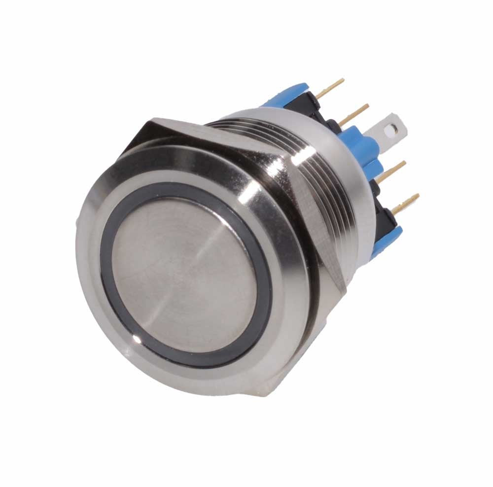 Push Buton 25mm/24V Led Alb