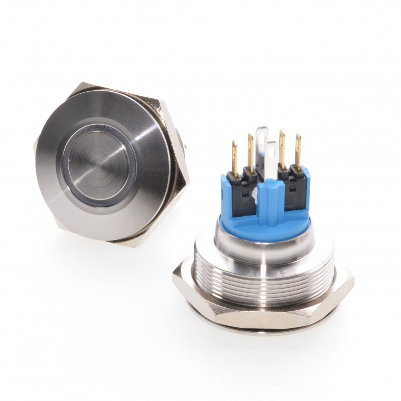 Buton Push 30mm cu Revenire 24V Led Verde