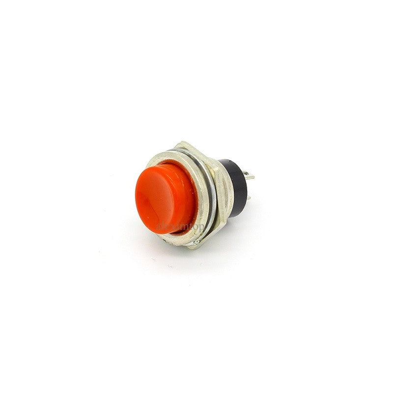 Intrerupator Push Metal Rosu Fara Retinere 220V/3A
