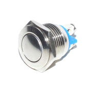 Buton Metalic simplu, Tip Push, Fara Retinere, 16mm, 220V