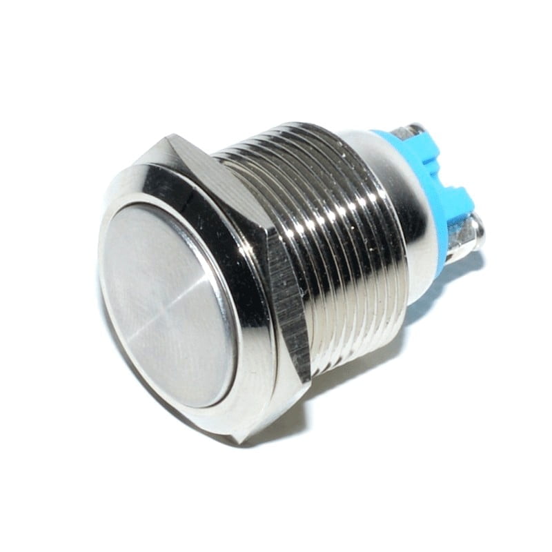 Buton Metalic simplu, Tip Push, Cu Retinere, 19mm