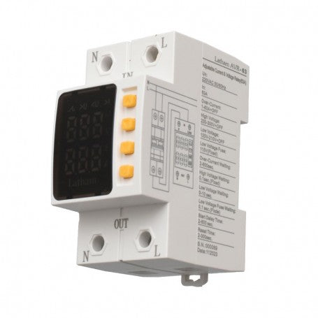 Releu Electronic de Protectie reglabil 1-63A la Supratensiune, Subtensiune si Supracurent Dalbi AVR-63