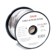 Rola 25M Cablu Auto de Putere, 6.7mm, Maro CU+AL, 8GA